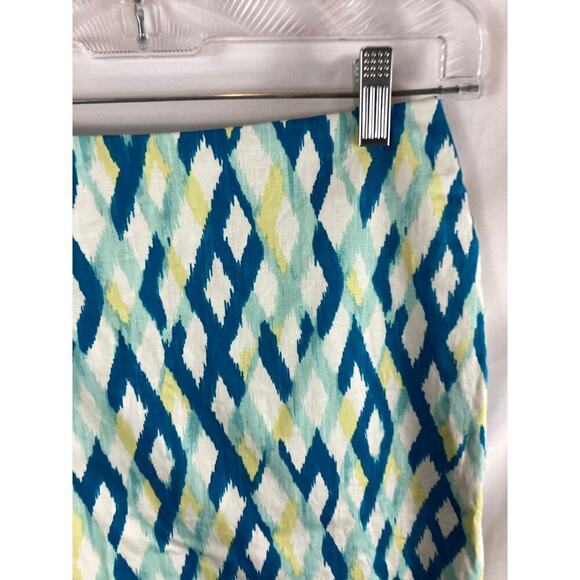 Ann Taylor Geometric Pattern Pencil Skirt size 0 - Picture 2 of 6